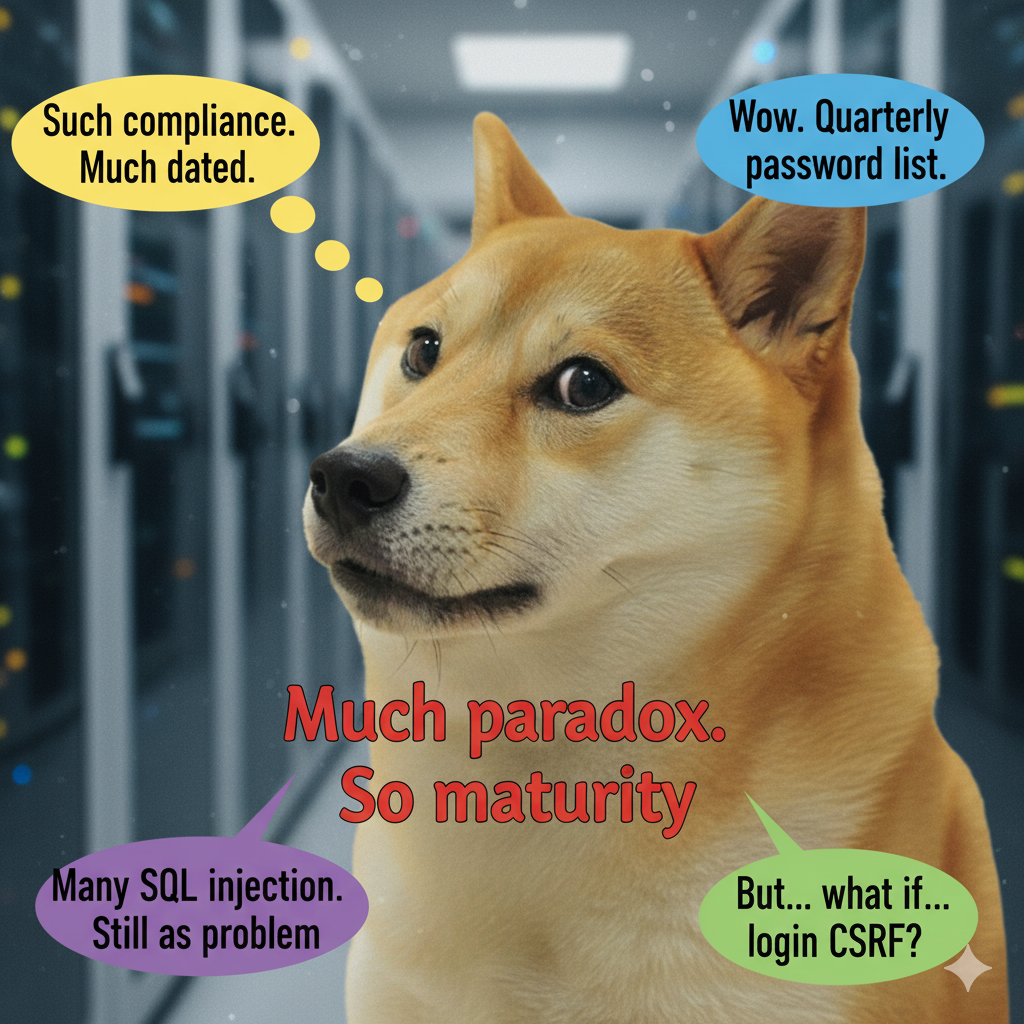 Doge reacting to compliance paradox